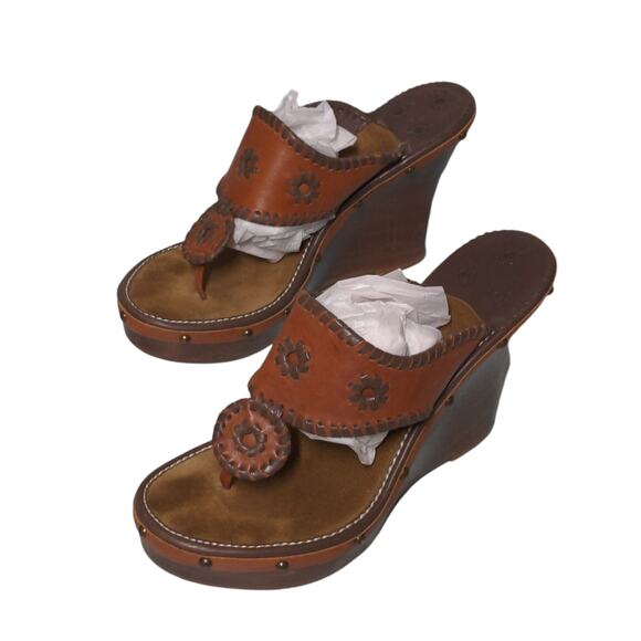 Jack Rogers Marbella Platform Wedge Sandals in Espresso/Brown – Size 8M – EUC - Picture 1 of 16